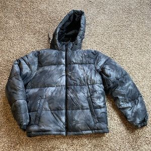 Aeropostal Jacket Men Ice-Dye Heavyweight Hooded Puffer 8605 Size L